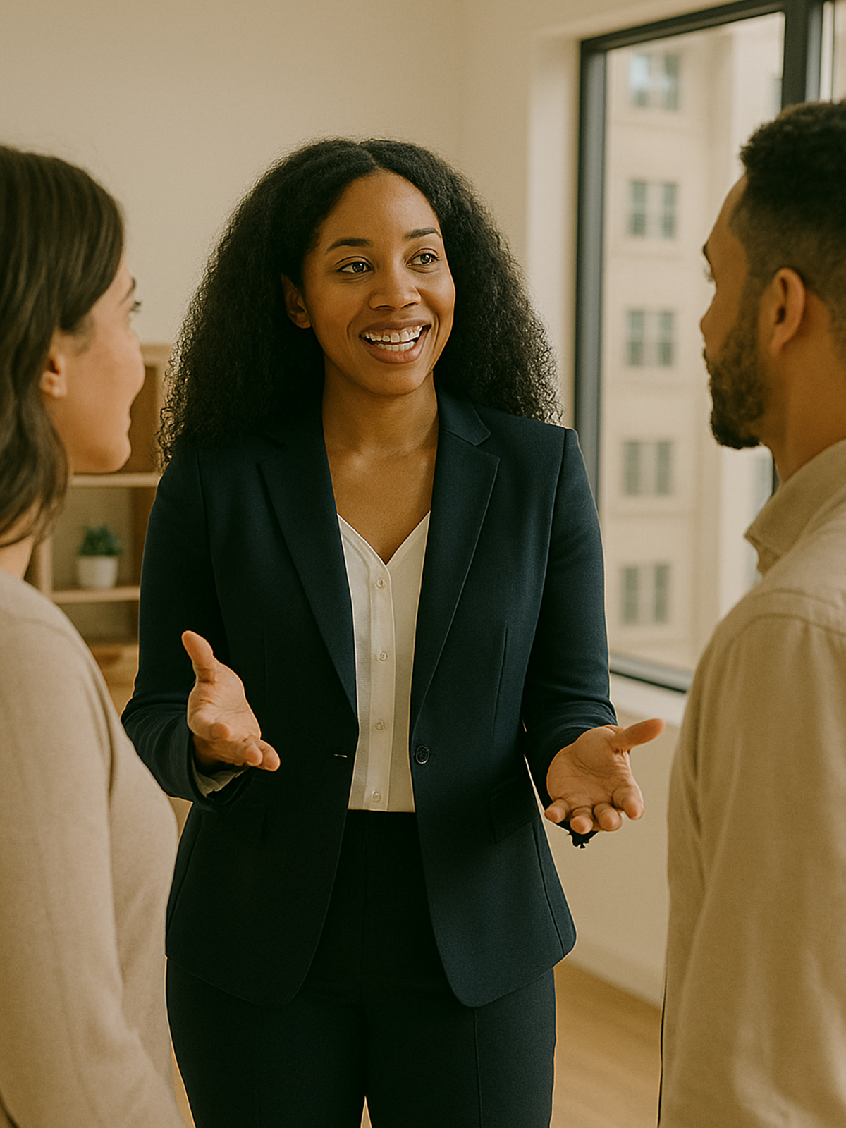 Professional salesperson in business setting